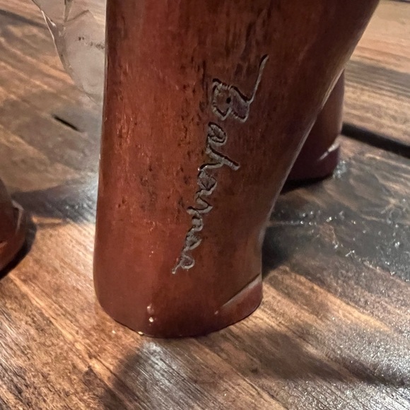 Handcrafted Carved Wooden Elephant Figurine, Bahamas, Travel, Souvenir, GUC - Picture 3 of 6